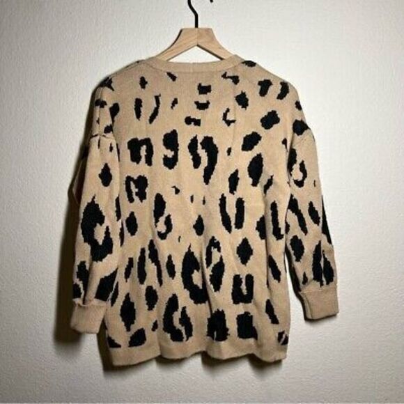 Zesica animal print‎ sweater cardigan womens size small - Picture 2 of 5